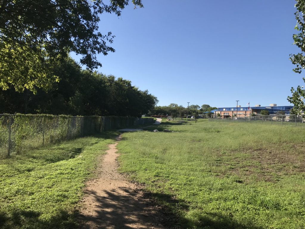 dirt path at Walnut Creek elementary